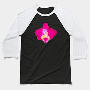 Orchid in Fuchsia and Yellow Baseball T-Shirt